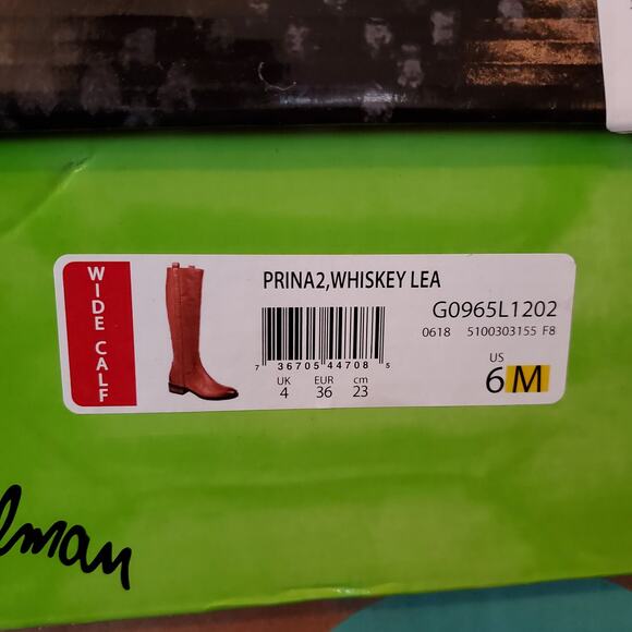 NEW Sam Edelman Prina 2 Leather Tall Boots Whiskey Size 6M WC Wide Calf - Picture 11 of 11